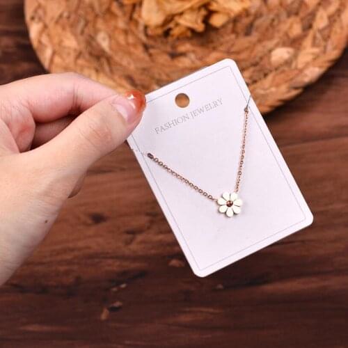 316L Stainless Steel Fashion Fine Focus Student Jewelry Daisy Flowers Charms Choker Collier Necklaces & Pendants For Women Kids