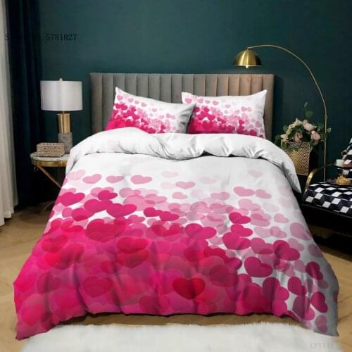 2/3 Pieces Colorful Flowers Bedding Set Love Couple Duvet Cover US/EU/AU Bed Quilt Cover Home Textile Bed Cover Set Decor