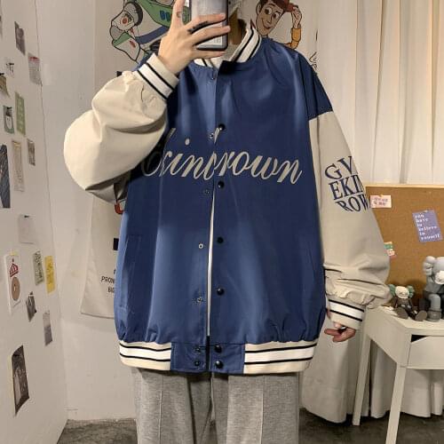 Mens Korean Streetwear Jacket Japanese Style 2021 Autumn New Jackets Loose Fashion Woman Fashion Baseball Jacket