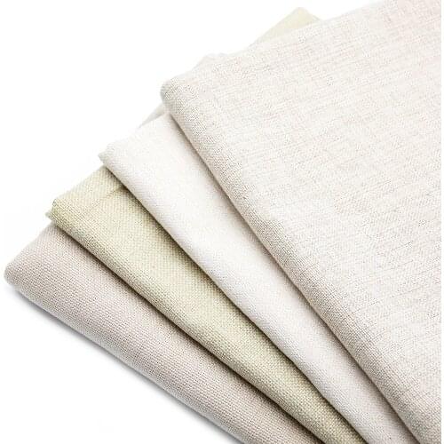 50*150cm Linen Sofa Fabric Textile Material Solid Sabric for Furniture DIY Sewing For Plain Upholstery Cloth Curtain Sofa