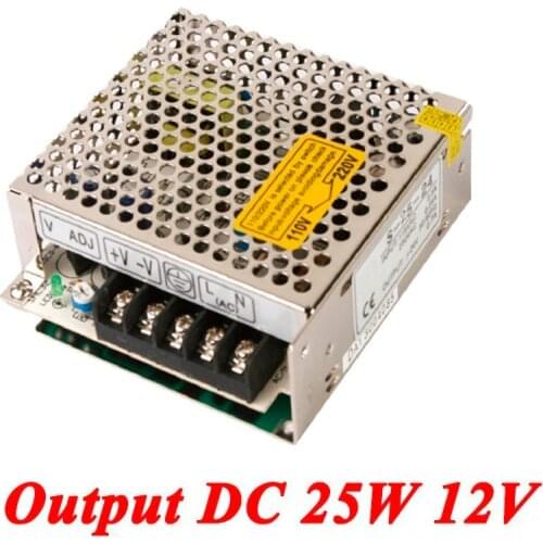 S-25-12 Mini switching power supply 25W 12V 2A Single Output ac dc converter for led driver,AC110V/220V to DC 12V