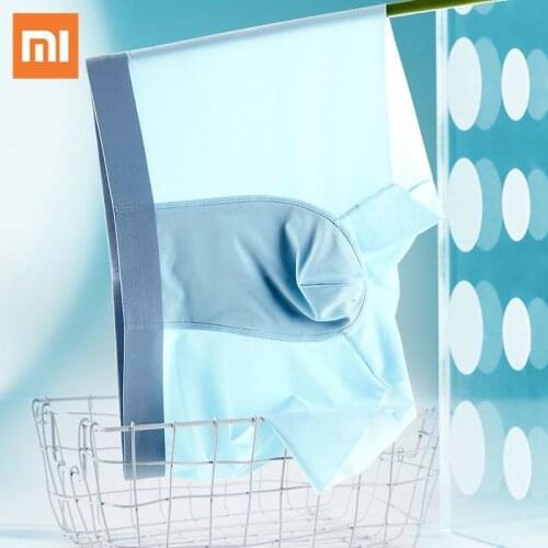 3pcs Xiaomi Mens Underwear Ice silk Seamless Summer Middle Waist Breathable Ultra-thin Youth Shorts Mesh Sexy Mens Underware