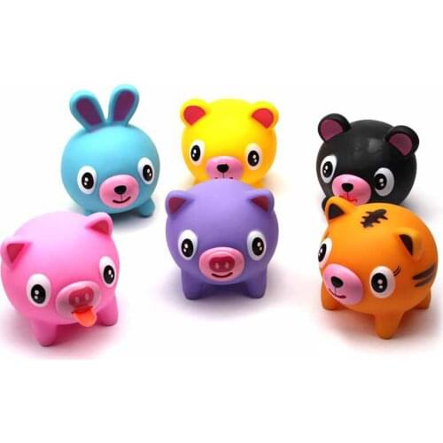 Tongue Voice Screaming Toy Talking Animal Rabbit Piggy Bear Squishy Stress Squeeze Decompression Soft Toy