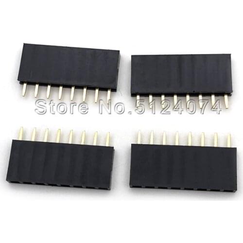20pcs/lot Single row female 8pin spacing 2.54 mm row pin socket female seat 1*8P straight needle connector