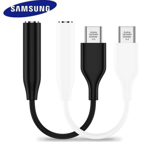 Original Samsung Type C 3.5 Jack Earphone Audio Aux Adapter Cable For Galaxy Note 20 10 S21 S20 USB C To 3.5mm Headphone Adaptor