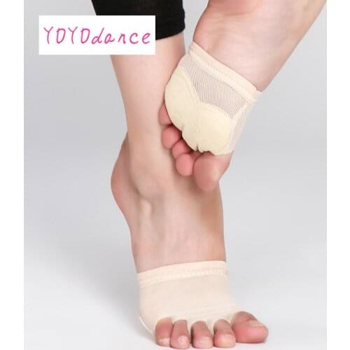 Five Holes Professional Belly Toe Pad Modern Half Lyrical Dance Shoes Sandals Paws Foot Thongs