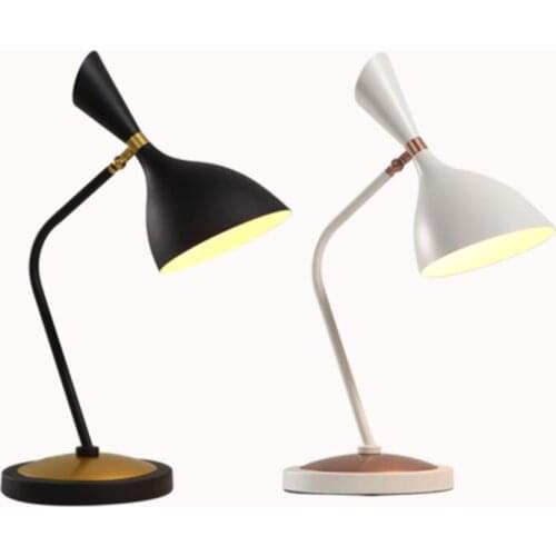 Simple Iron Nordic Designer Creative Table Lamp Creative Retro Loft American Style Lighting Office Home Bedroom Foyer Hotel