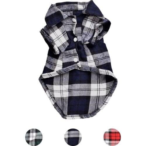 Plaid Dog Shirt Summer Pet Dog Clothes For Dogs T-shirt Vest Puppy Pet Clothing For Dogs Outfits Chihuahua Yorkshire para perro