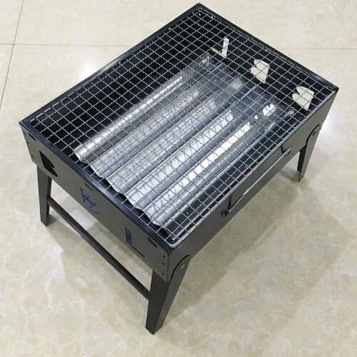 Behokic Handheld Folding Cold Rolled Steel barbecue Portable BBQ Charcoal Grill Pit barbecue grill for Outdoor Accessories