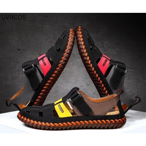 38-48 Mens Casual Sandals Breathable Mens Beach Shoes Home Casual Mens Shoes Flat Zapatillas Hombre Home Slipper Man Shoes