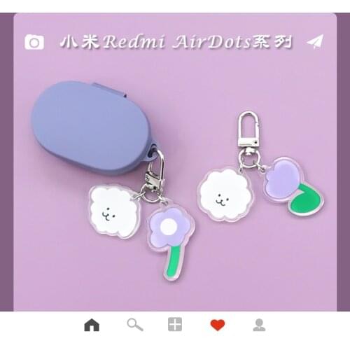 Vintage Lavender Gray Silicone Earphone Case For Xiaomi Redmi Airdots Airdots 3 Bluetooth Headset Cover Sweet Cute