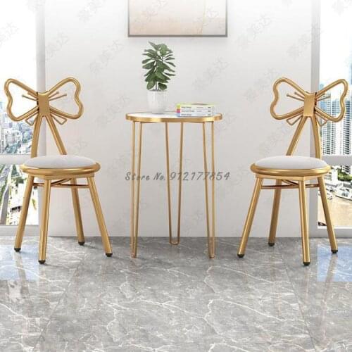 Simple modern makeup stool dressing table stool bedroom bench butterfly chair light luxury net red ins nail chair