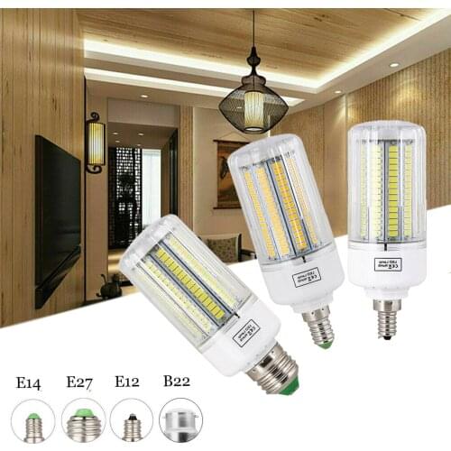 LED Corn Bulb Light Lamp E27 E14 E12 B22 Incandescent 20W - 160W 110V 220V Home Lighting Warm Cool Neutral White