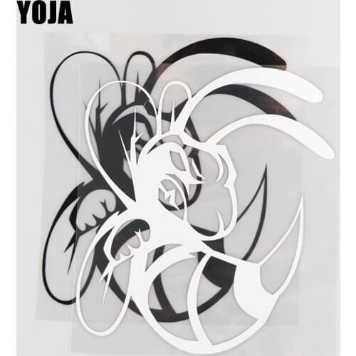 YOJA 17.8×20.3CM Cartoon Animals Hornet Pattern Fashion Vinyl Handsome Decal Car Stickers Black/Silver 19C-0040