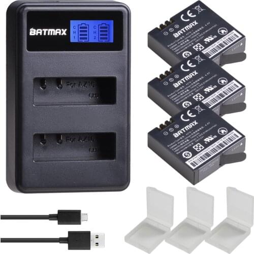 For 3Pcs 3.85v YI LITE Xiaomi Yi 4K II 1400mAh Battery + LCD Dual USB Charger for XiaoYi 4K 2 Action Camera Accessories