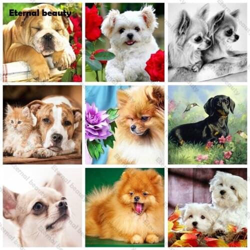 Animals Nursery Diamond Painting Eternal Beauty Dog 5D Diy Diamond Embroidery Cross Stitch Handmade Artwork Gift Home Decoration