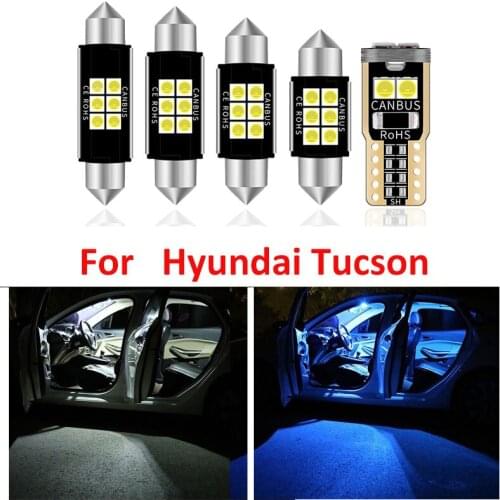 12pcs White Bulbs Car LED Interior Map Dome Light Package Kit Fit For Hyundai Tucson 2017 2018 2019 Trunk Mirror License Lamp