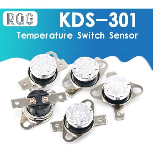 2PCS Normally Open KSD301 10A 250V 40-135 degree Bakelite KSD-301 Temperature Switch Thermostat Sensor 50 60 65 70 75 80 90 100