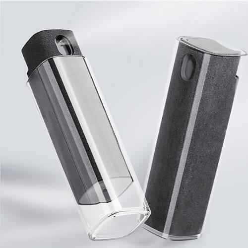 2 In 1 Phone Screen Cleaner Spray Computer Screen Dust Removal Microfiber Cloth Set Cleaning Artifact Without Cleaning Liquid