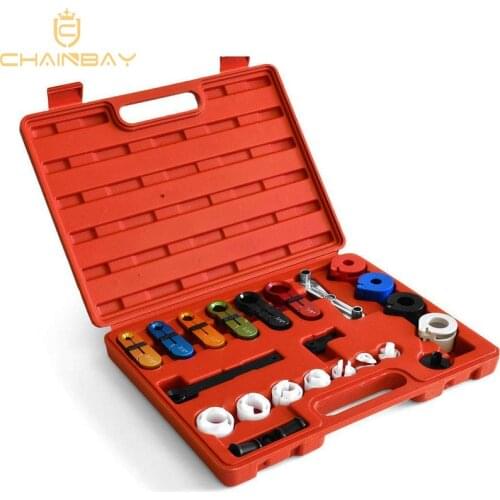 22pc Air Conditioning Fuel Oil Cooler Line Transmission Automotive A/C Line Disconnect Tools Set W/Box