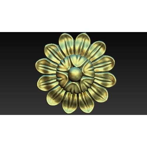 3D carved flower decor 3d model for cnc machine in STL file format 3D furniture decoration