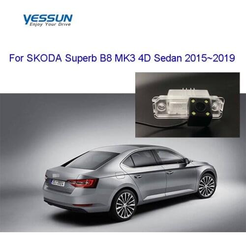 Yessun Car Rear View Camera HD Night Vision Reverse Camera IP67 DC 12V For SKODA Superb B8 MK3 4D Sedan 2015~2019