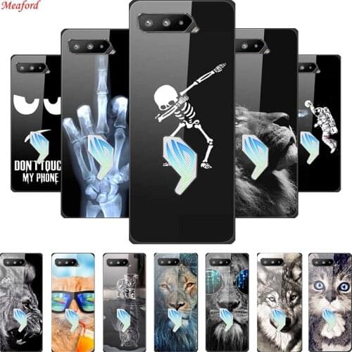 Tempered Glass Case For Asus ROG Phone 5 Case Soft Bumper Hard Back Cover Coque For Asus ROG Phone 2 ZS660KL ROG Phone 3 Case
