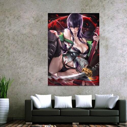 Home Decor Canvas HIGHSCHOOL OF THE DEAD saeko 1 Piece Sexy girl Art Poster Prints Picture Wall Decoration Painting wholesale