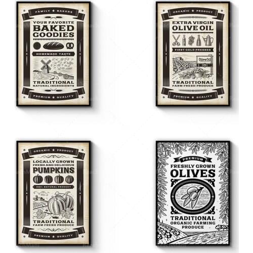 Retro Farmhouse Decoration Kitchen Cafe Retro Farm Wall Artist Home Decoration Artwork Poster Printing