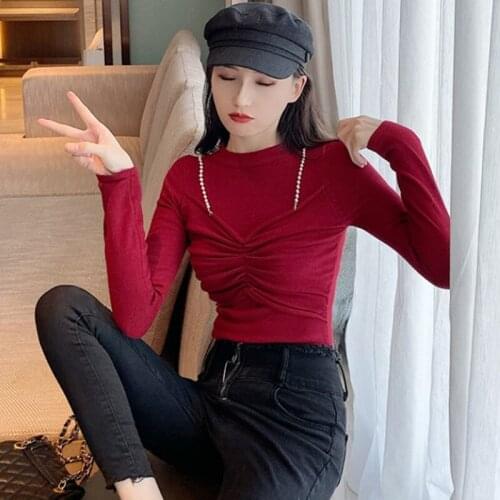 Fake Two-Piece Pullover Sweater Womens 2020 New Autumn Winter Korean Fashion Round Neck All-Match Short Knitting Sweaters Female