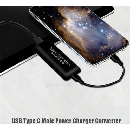 DC USB Type C Male Power Charger Converter to 7.9*5.0mm / Square Plug Female Connector For Lenovo Dell Hp Asus Laptop Adapter