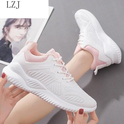 2020 Shoes Women Sneakers Fashion Summer Light Breathable Mesh Platform Shoes Woman White Tenis Feminino Women Casual Shoes