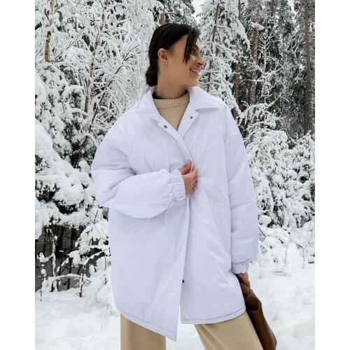 2021 New design Women autumn puffer jacket Shirt design coat