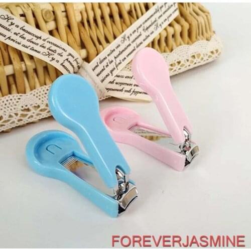 100pcs Safety Stainless Steel Nail Clipper for baby Infant Pink Nail Nippers Professional Manicure Finger Cuticle Nail Cutter