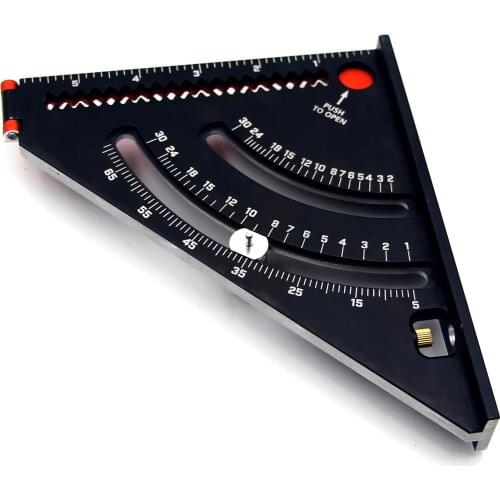 Square Ruler Triangle Ruler Tools 2021 Practical Magnet Fixed For Home DIY Supplies Folding Adjustable Triangle Ruler