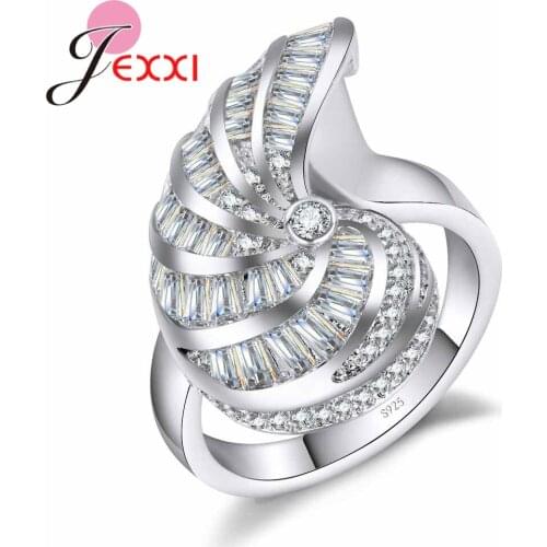 Hot Sale Gifts for New Year 925 Sterling Silver Jewelry Woman Crystal Twist Silver Punk Rings for Women Anillos