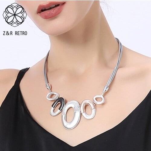 Trendy Neck Chokers Necklace Jewelry For Women Pendant Statement Rope Chain Fashion Suspension Decoration Accessories Wholesale