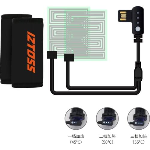 Motorcycle Heated Handles Gloves 5V USB Powered Waterproof 3 Gear Winter Warm Heated Grips Motorcycle Hot Wire Grip Covers