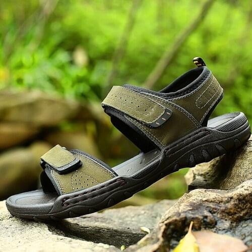 Sandals-men Sandale Homme Ete Summer Sandals Men Sandles For Sandalias Deportivas Hombre Beach Sandalen Heren Sandel Cuero