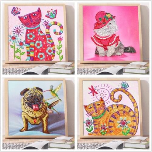 5D Special Crystal Diamond Painting Art Cartoon Animal DIY Embroidery Painting Kit