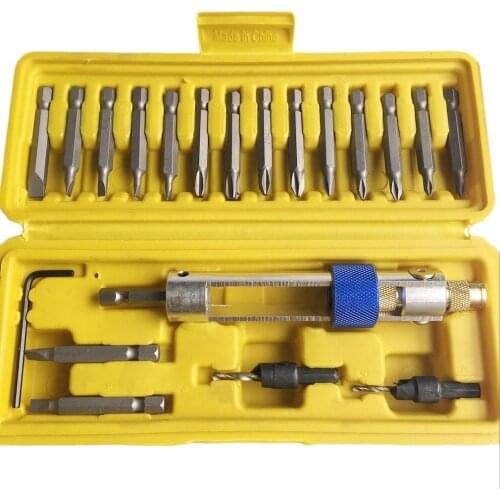 20 Bits Set Half-Time Drill Driver Swivel Head Quick-Change From Drilling To Driving & Torque Ratchet Screwdriver Spanner Easy