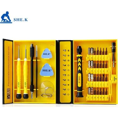 SHE.K 38 in 1 Precision Screwdriver Set Iphone Repair Tool Kit Computer Mobile Phone Watch Magnetic Torx Screwdrivers Hand Tools