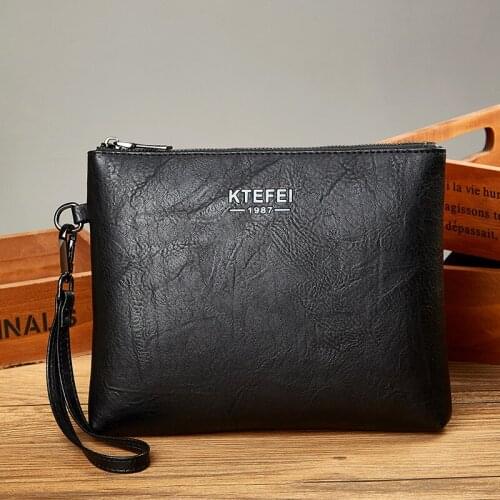 2021 New Mens Clutch Bag Fashion Leisure Business Clutch Envelope Wallet Bags Sof Leather Messenger Wallet Genuine Leather