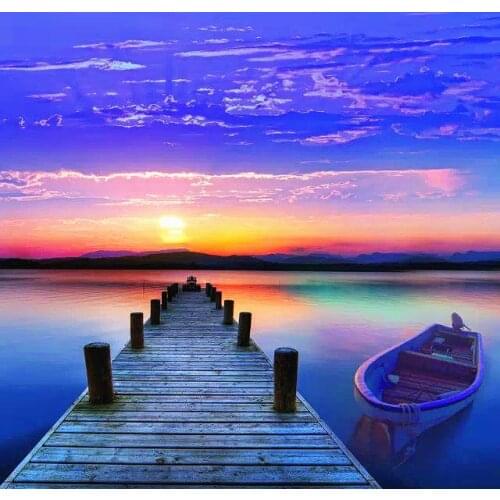 NEW Counted Cross Stitch Kits Needlework Embroidery - 14 ct Aida DMC Color DIY Arts Home Decor - scenery 2