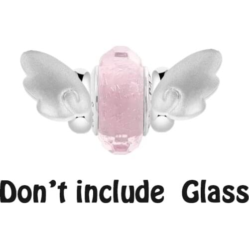 Mistletoe 925 Sterling Silver Cartoon Angle Wings Stopper Spacer Charm Bead European Jewelry