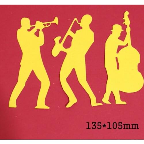 Saxophone cello player Metal Cutting Dies 2021 New craft Scrapbooking Dies cuts stencil emboss paper card making template Die