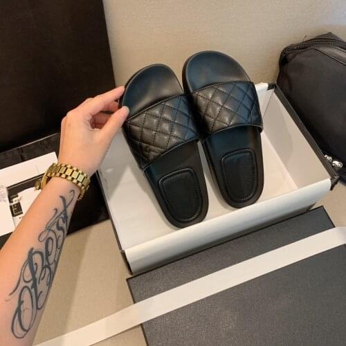 Kmeioo summer soft flat slides open toe flats black slippers slip-on flat sandals outside slides for women