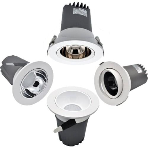 Super Bright Recessed Dimmable LED Downlight COB 5W 7W 12W Warm White Nature White Cold White Recessed LED Lamp Spot Light