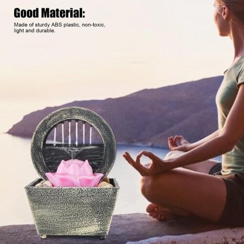 USB Waterfall Decoration Lightweight Desktop Meditation Fountain With Pebble Bag Stylish Decoration For Tabletop Living Room