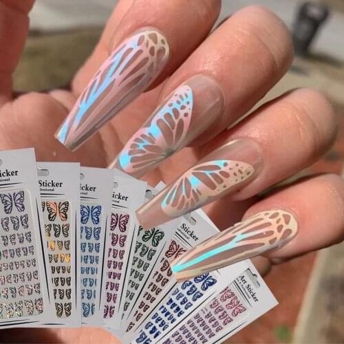All 3D Laser Holographic Nail Stickers for nails Manicure Nail Art decals stickers Decor decorations things